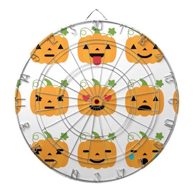 halloween pumpkin emojis dartboard (Front)