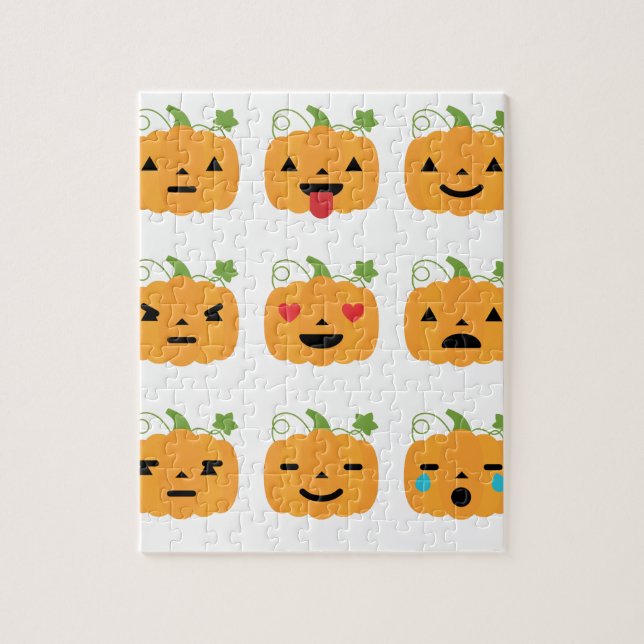 halloween pumpkin emojis jigsaw puzzle (Vertical)
