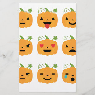 halloween pumpkin emojis stationery