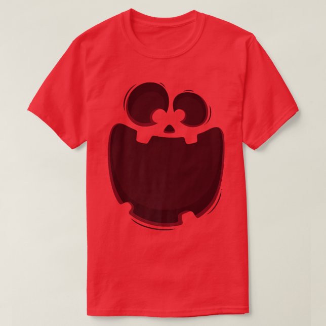 Halloween Pumpkin Face JackOLantern Face  T-Shirt (Design Front)
