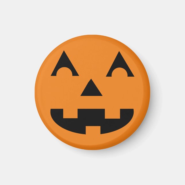 Halloween Pumpkin Face Magnet (Front)