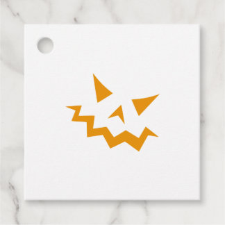 Halloween Pumpkin Face - Orange Horror Favour Tags