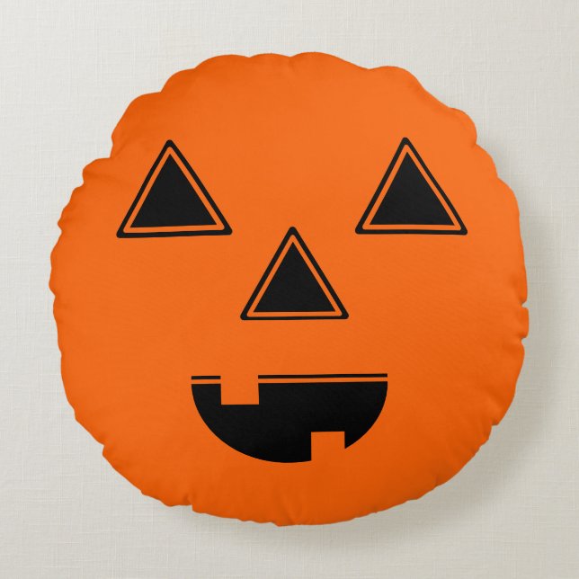 Halloween Pumpkin Face Pillow (Front)