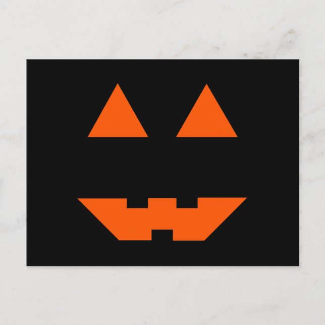 Halloween Pumpkin Face Postcard (Front)