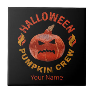 Halloween Pumpkin Face Retro Costume Thanksgiving Tile