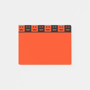 Halloween Pumpkin Face Squares Post-it Notes