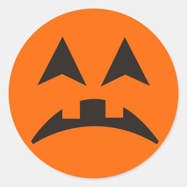 Halloween Pumpkin Face Sticker 11 (Front)