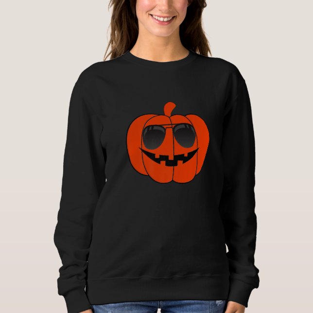 Halloween  Pumpkin Face Sweatshirt (Front)