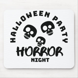 Halloween Pumpkin Face Trick or Treat Style Mouse Pad