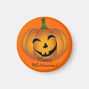 Halloween Pumpkin Face Vintage Magnet