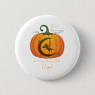 Halloween Pumpkin Fairy design 2 Inch Round Button