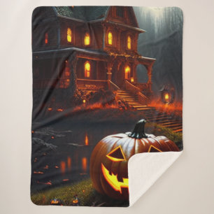 Halloween/Pumpkin/Fall Sherpa Blanket