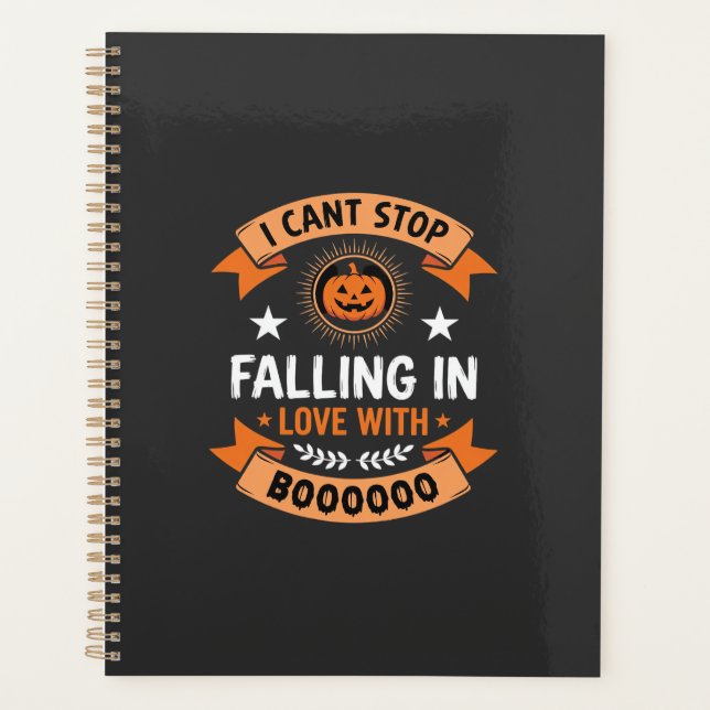 Halloween Pumpkin Falling In Love Planner (Front)