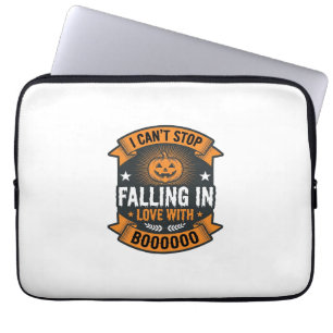 Halloween Pumpkin Falling In Love Vintage Shirt De Laptop Sleeve