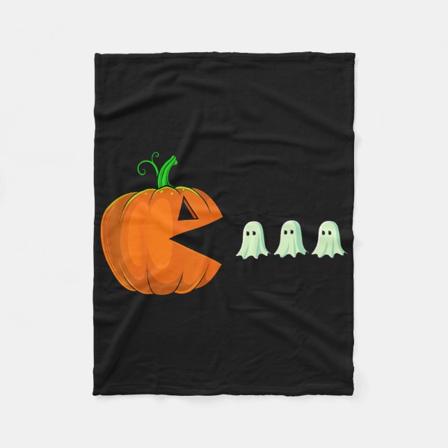 Halloween Pumpkin Fun Ghosts Boys Kids Women Men  Fleece Blanket (Front)