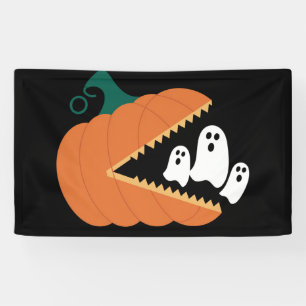 Halloween Pumpkin Funny Ghosts Boys Kids  Banner
