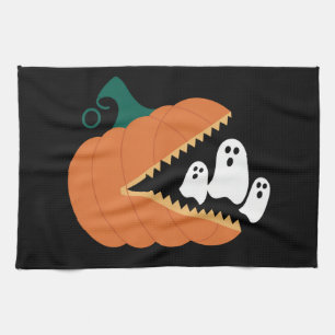 Halloween Pumpkin Funny Ghosts Boys Kids  Kitchen Towel