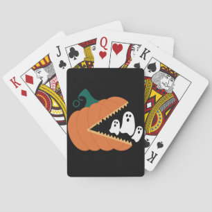 Halloween Pumpkin Funny Ghosts Boys Kids Playing Cards
