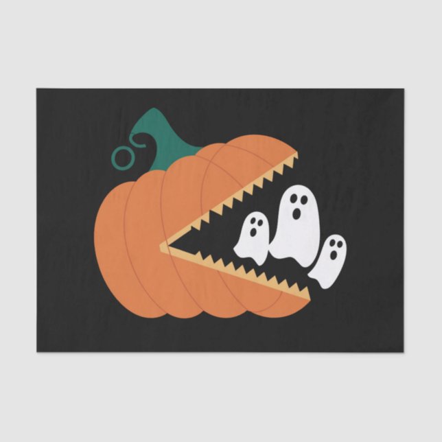 Halloween Pumpkin Funny Ghosts Boys Kids  Tissue Paper (Front)