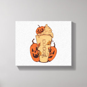 Halloween Pumpkin Funny Halloween Pumpkin Canvas Print