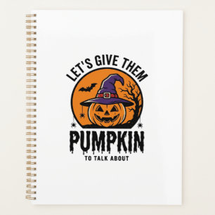 Halloween Pumpkin Funny Witch Hat Spooky Retro_1 Planner