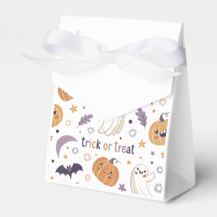 "Halloween Pumpkin Ghost and Bat Favour Box" Favor Box