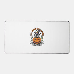 Halloween Pumpkin Ghost Vintage Engraving Shirt_1 Desk Mat