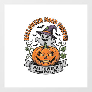 Halloween Pumpkin Ghost Vintage Engraving Shirt_1 Window Cling