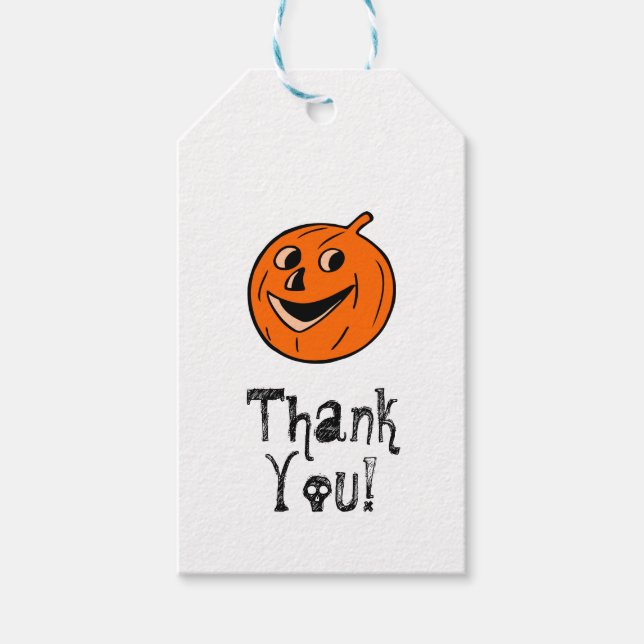Halloween Pumpkin Gift Tags (Front)