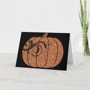 Halloween Pumpkin Glitter Texture 1 Greeting Card