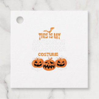 Halloween Pumpkin Grandmother Grandma Favour Tags