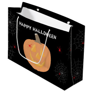 Halloween Pumpkin Happy Halloween Large Gift Bag