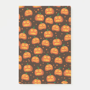 Halloween Pumpkin head pattern. Post-it Notes
