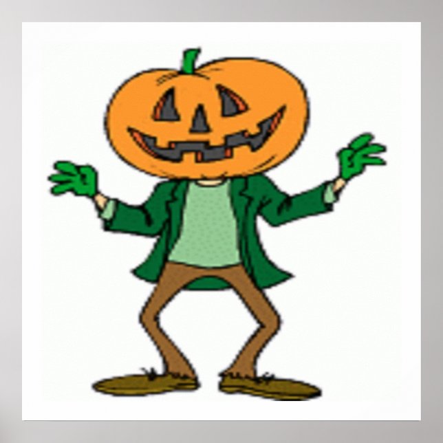 HALLOWEEN PUMPKIN HEAD POSTER (Front)