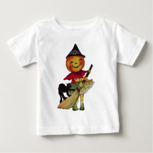 Halloween Pumpkin Head Witch Kid's Long Sleeve Top