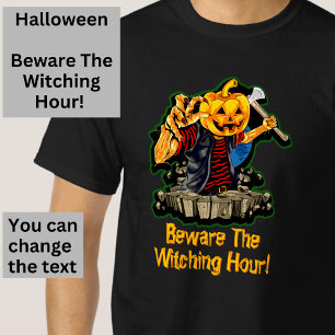 Halloween Pumpkin Head Zombie Axe Killer - Beware! T-Shirt