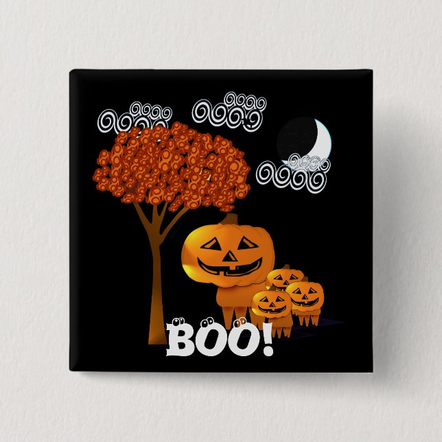 HALLOWEEN PUMPKIN HEADS Button (Front)