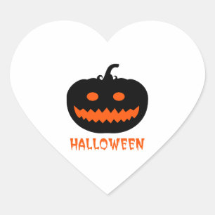 Halloween Pumpkin                 Heart Sticker