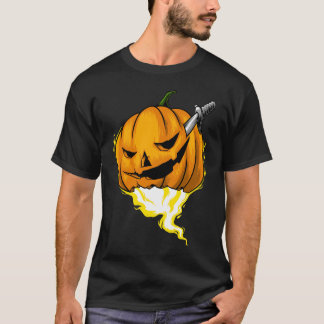 Halloween Pumpkin Horror Graphic T-Shirt 
