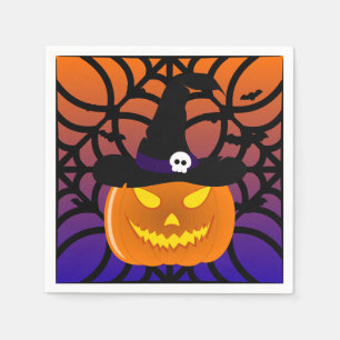 Halloween Pumpkin Jack o’ Lantern Dead Tree Napkin
