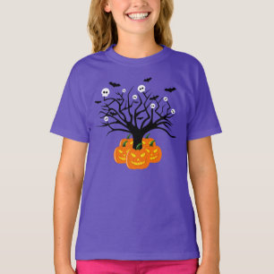 Halloween Pumpkin Jack o’ Lantern Dead Tree T-Shirt