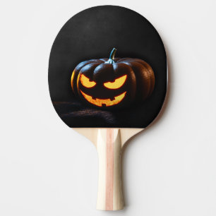 Halloween Pumpkin Jack-O-Lantern Spooky Ping Pong Paddle