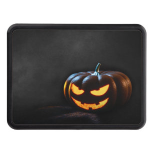 Halloween Pumpkin Jack-O-Lantern Spooky Trailer Hitch Cover