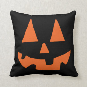 Halloween Pumpkin Jack-o-Lantern Throw Pillow