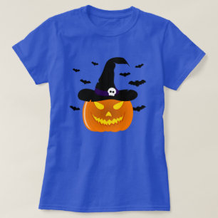 Halloween Pumpkin Jack o’ Lantern Witch Hat T-Shirt