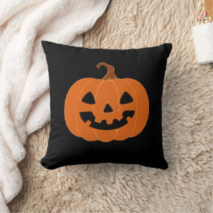 Halloween Pumpkin Jackolantern Stickers Throw Pillow
