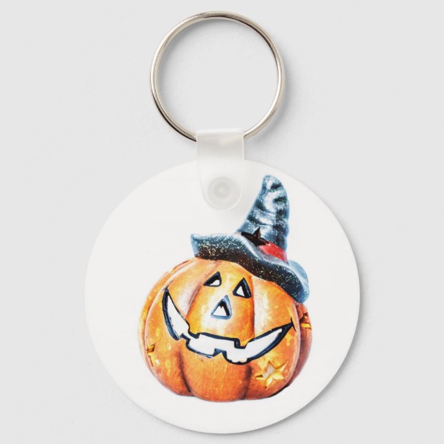 Halloween Pumpkin Keychain (Front)