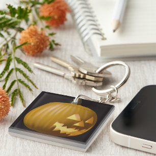 Halloween Pumpkin Lantern Keychain