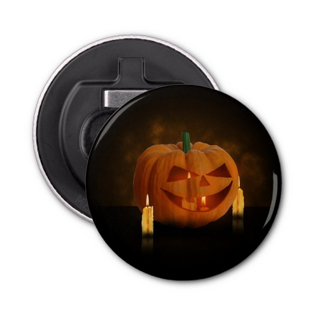 Halloween Pumpkin Lantern with Candles Bottle Opener (Front)
