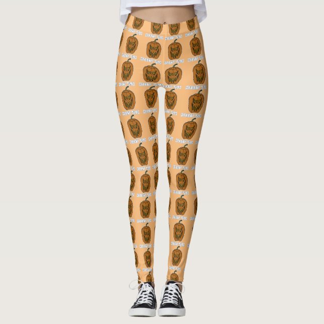 Halloween Pumpkin Leggings (Front)